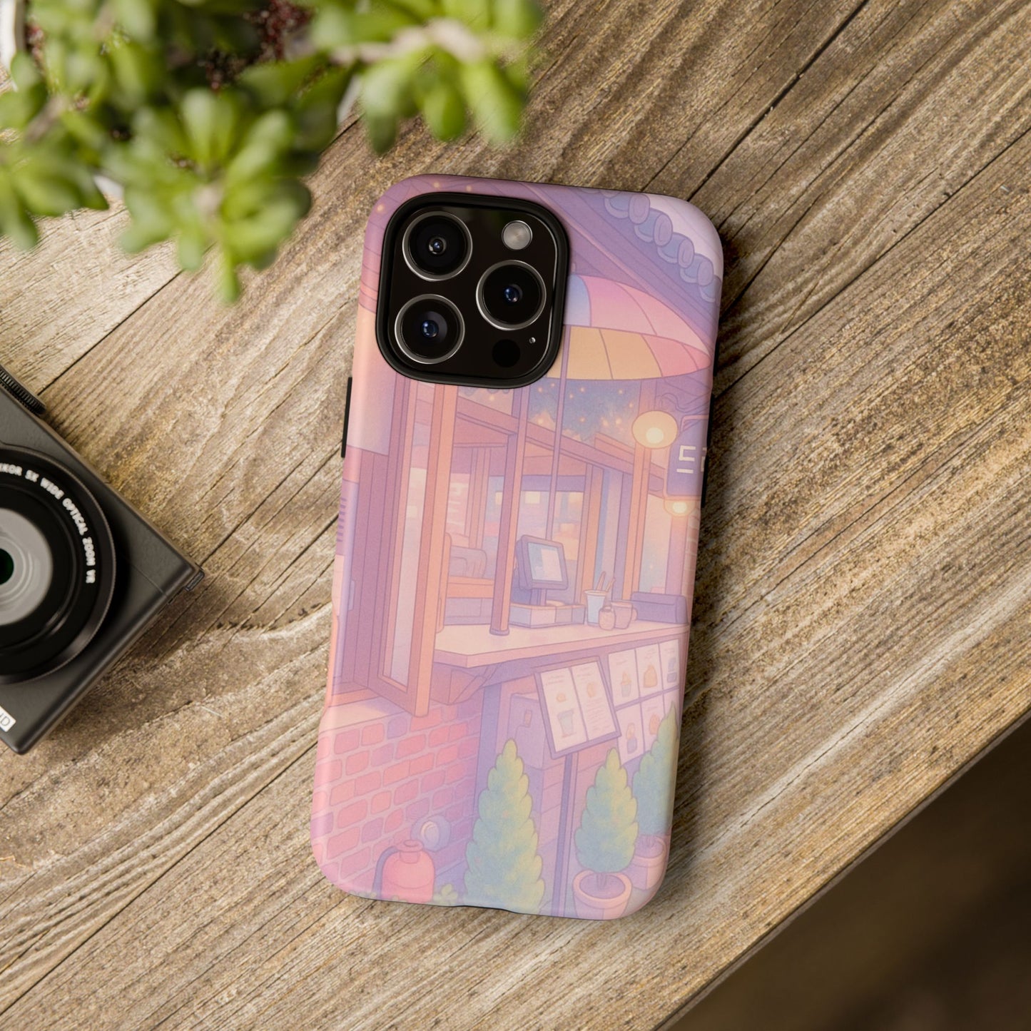 Pastel Café Phone Case — Cute Aesthetic City Shop iPhone Cover