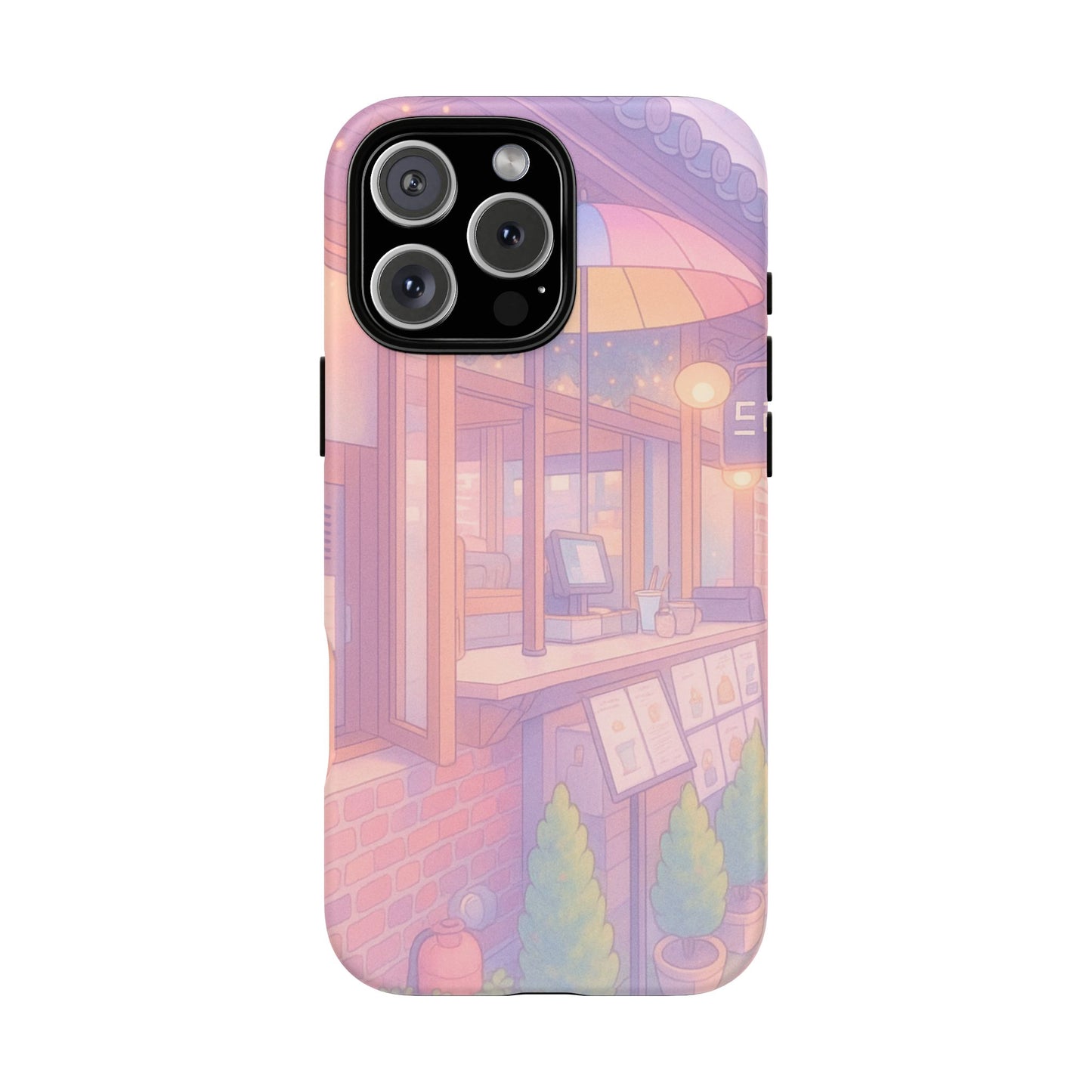 Pastel Café Phone Case — Cute Aesthetic City Shop iPhone Cover