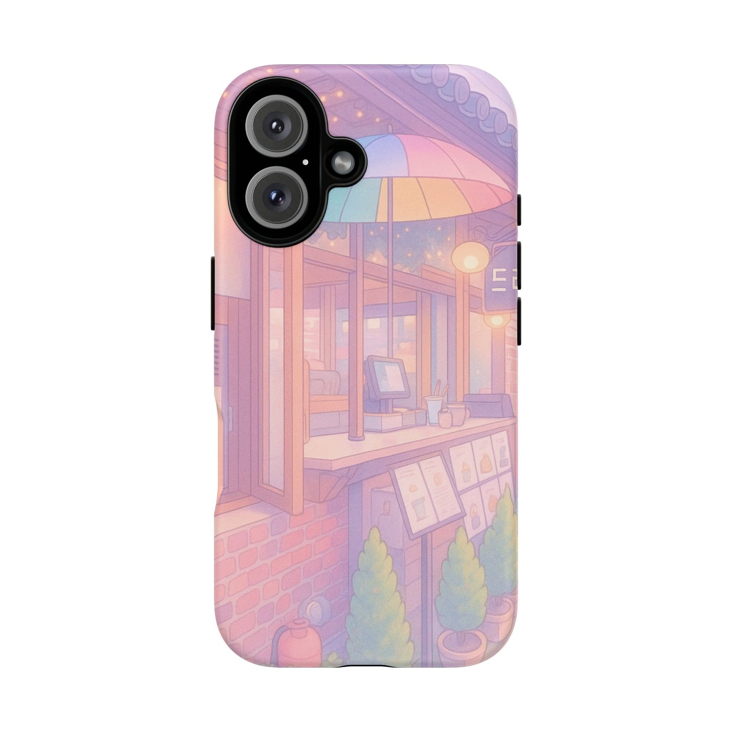 Pastel Café Phone Case — Cute Aesthetic City Shop iPhone Cover