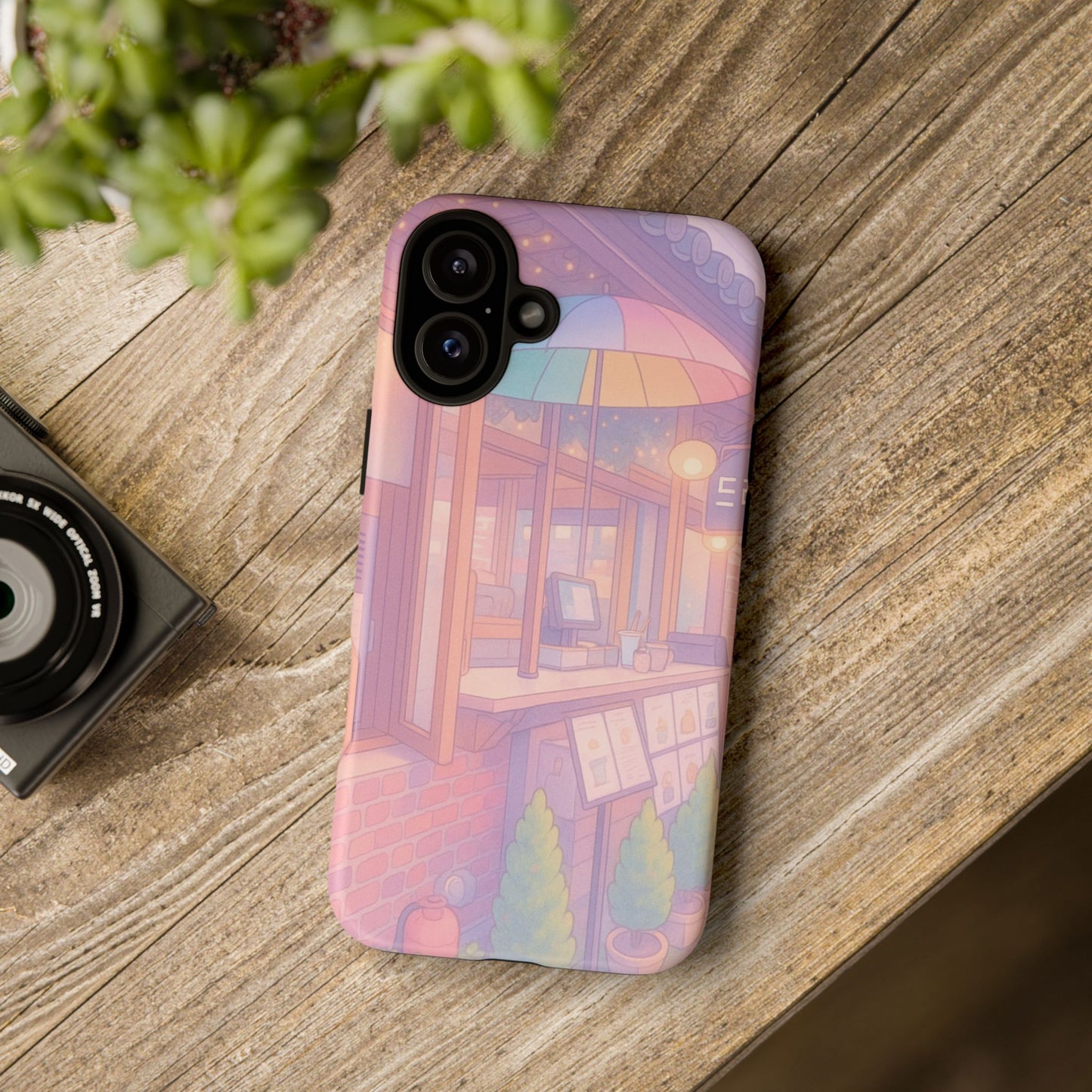 Pastel Café Phone Case — Cute Aesthetic City Shop iPhone Cover