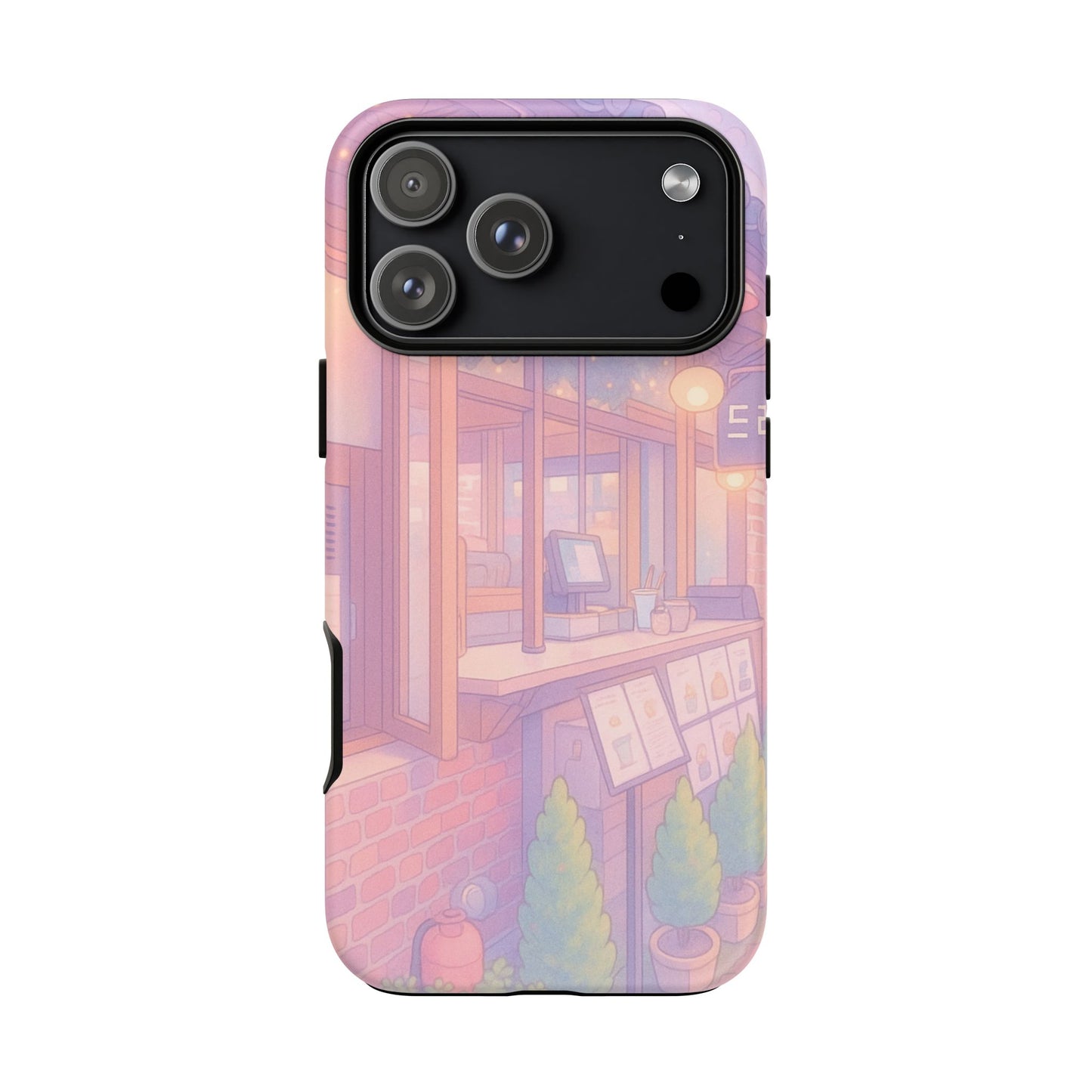 Pastel Café Phone Case — Cute Aesthetic City Shop iPhone Cover