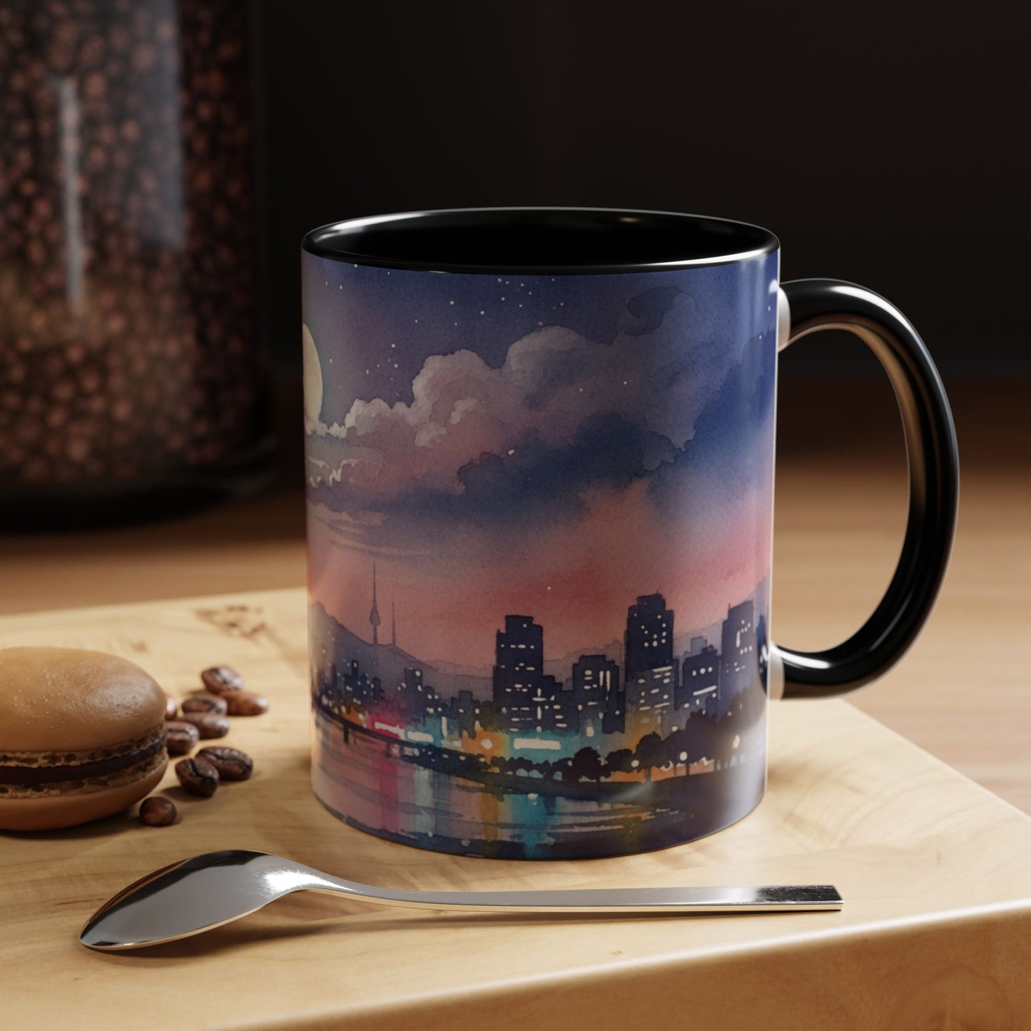 Seoul Skyline Mug | Korean Aesthetic Cup | Cozy K-drama Inspired Gift