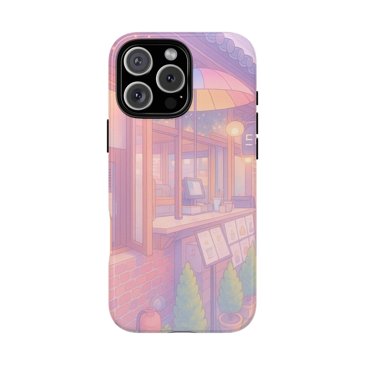 Pastel Café Phone Case — Cute Aesthetic City Shop iPhone Cover