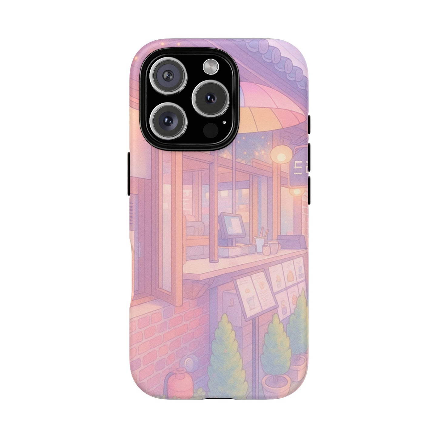 Pastel Café Phone Case — Cute Aesthetic City Shop iPhone Cover