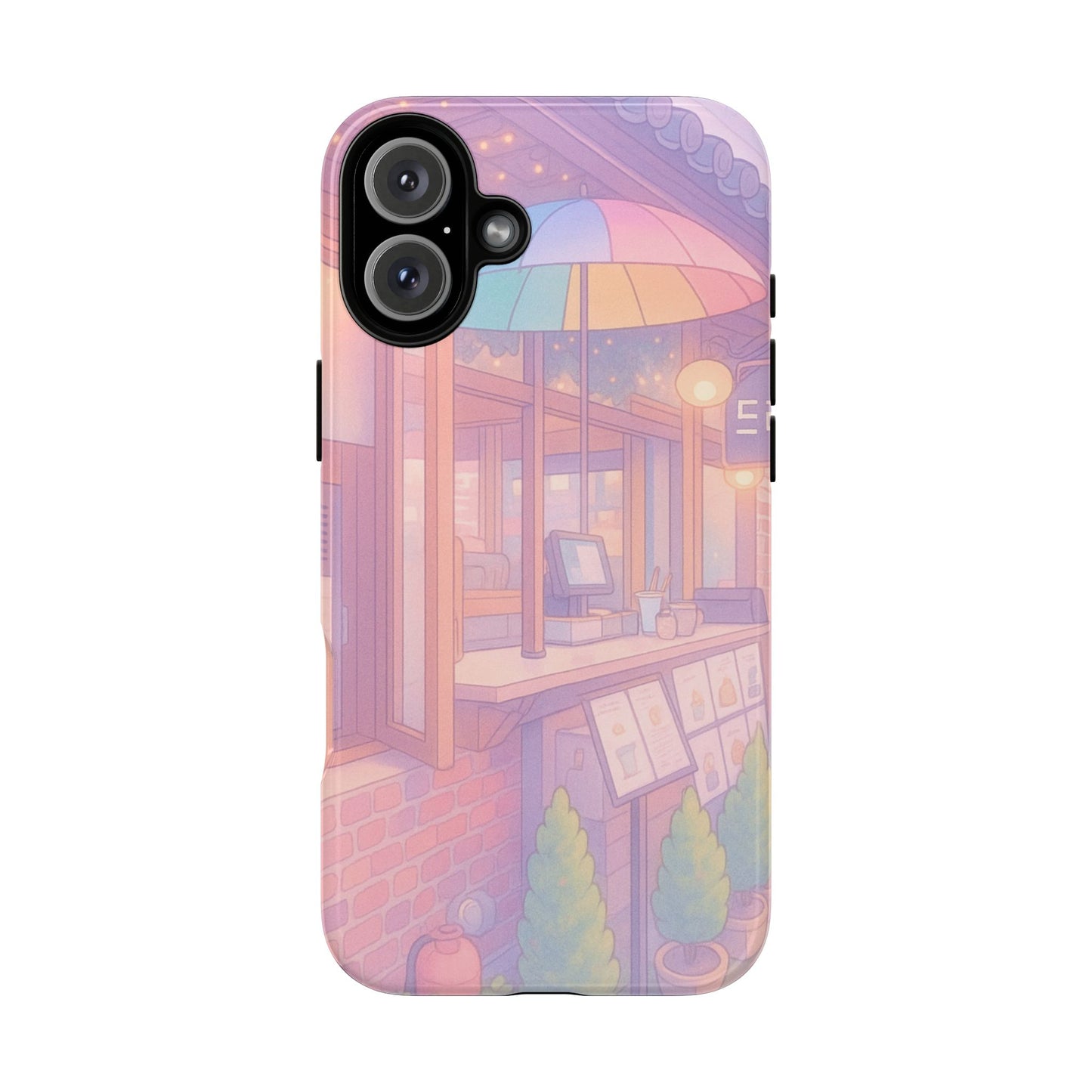 Pastel Café Phone Case — Cute Aesthetic City Shop iPhone Cover