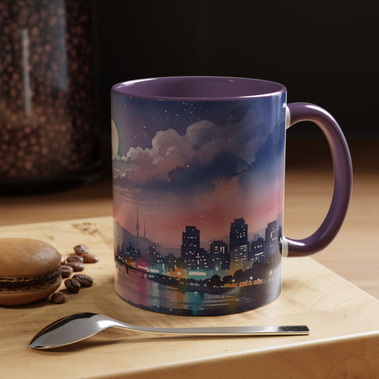 Seoul Skyline Mug | Korean Aesthetic Cup | Cozy K-drama Inspired Gift