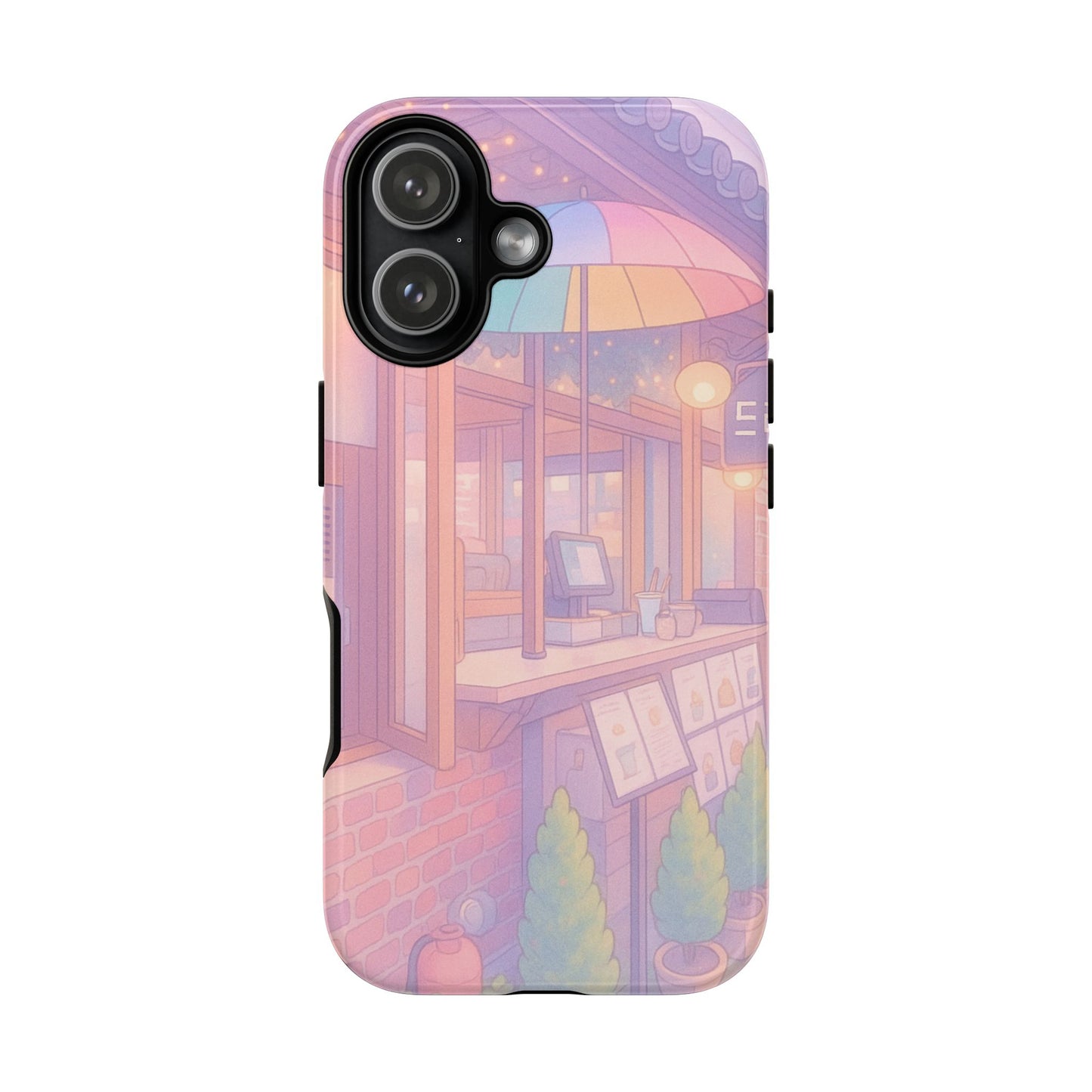 Pastel Café Phone Case — Cute Aesthetic City Shop iPhone Cover