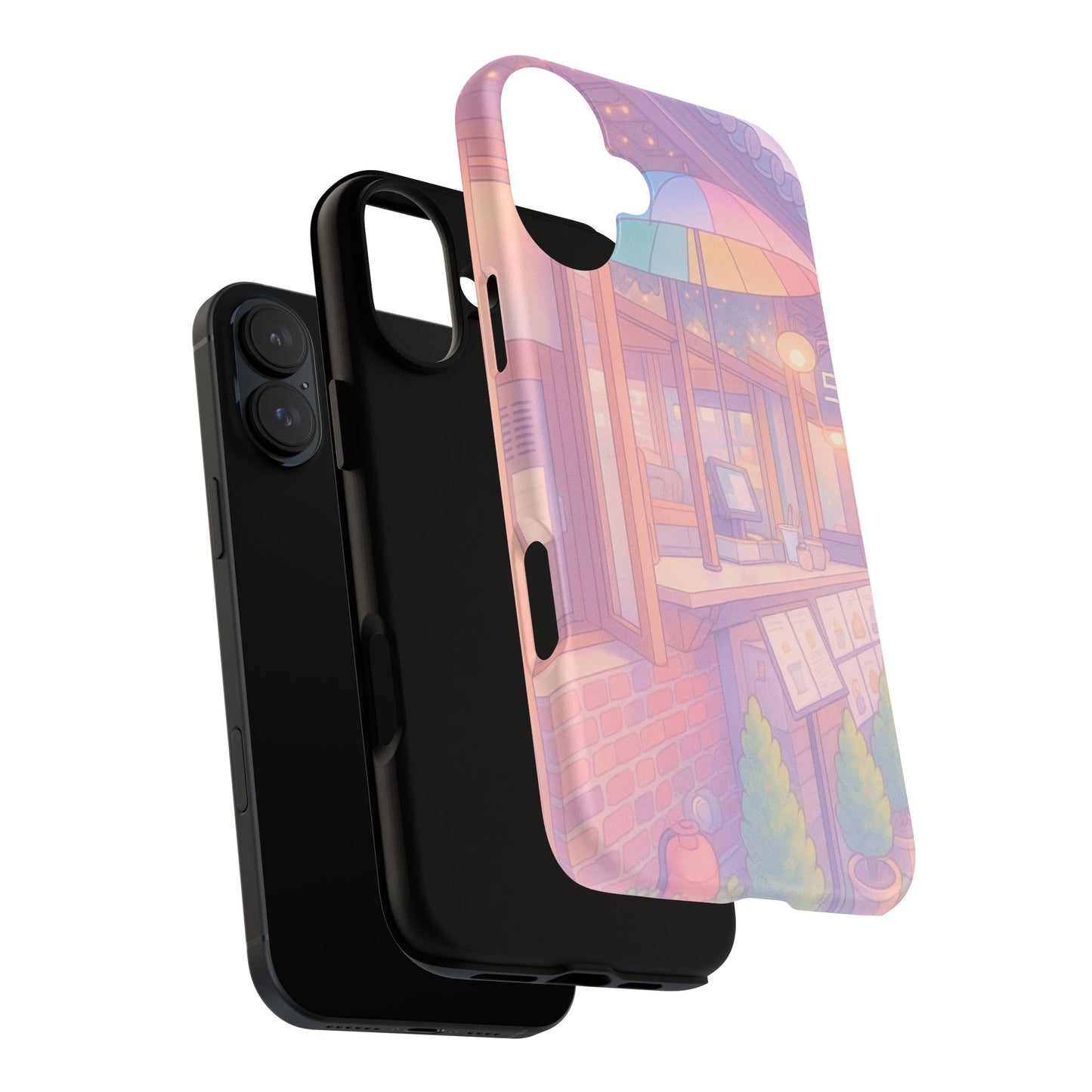 Pastel Café Phone Case — Cute Aesthetic City Shop iPhone Cover