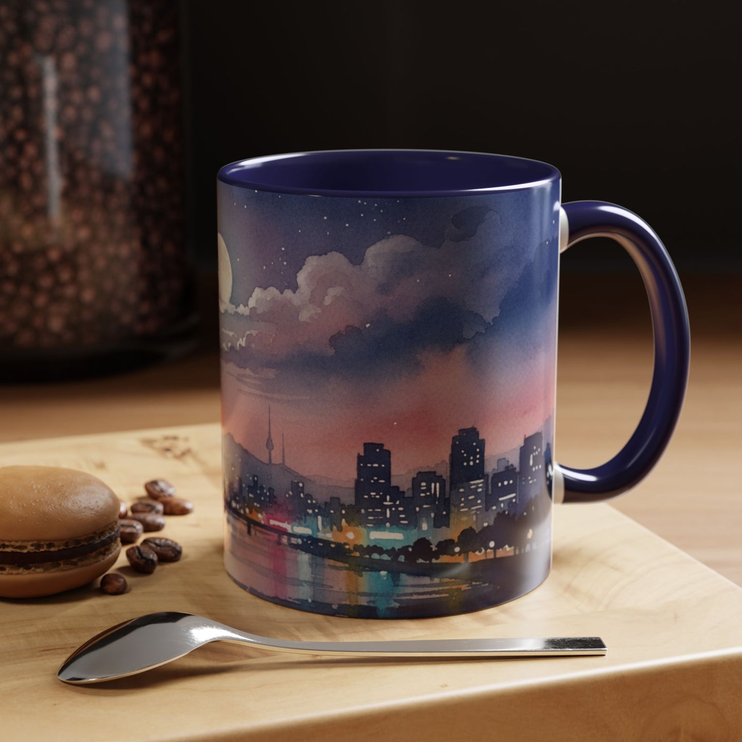 Seoul Skyline Mug | Korean Aesthetic Cup | Cozy K-drama Inspired Gift