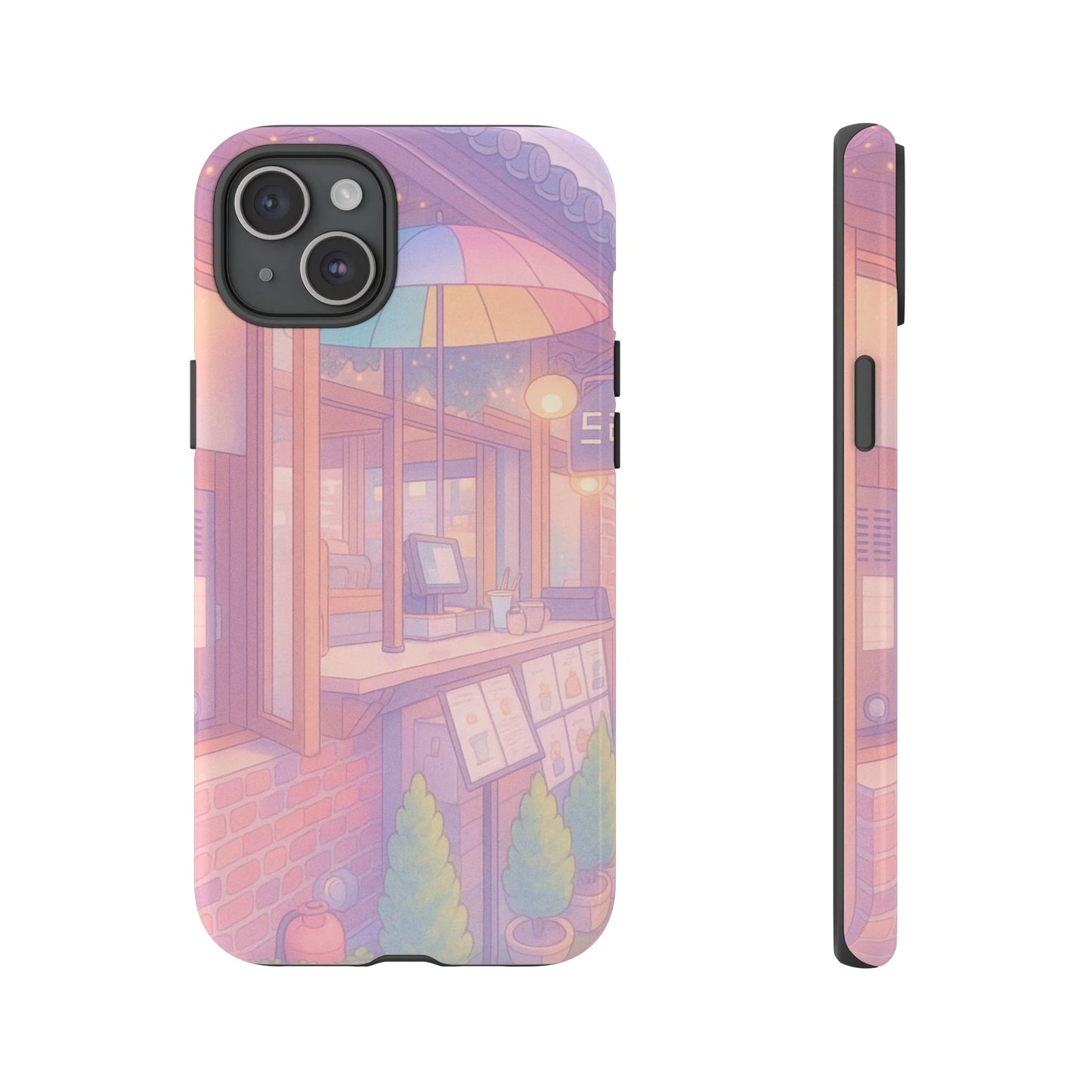 Pastel Café Phone Case — Cute Aesthetic City Shop iPhone Cover