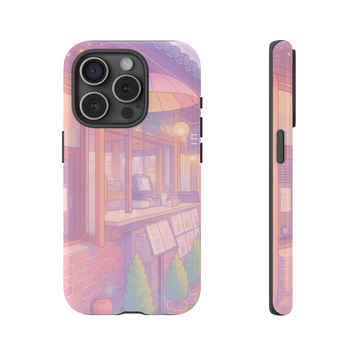Pastel Café Phone Case — Cute Aesthetic City Shop iPhone Cover