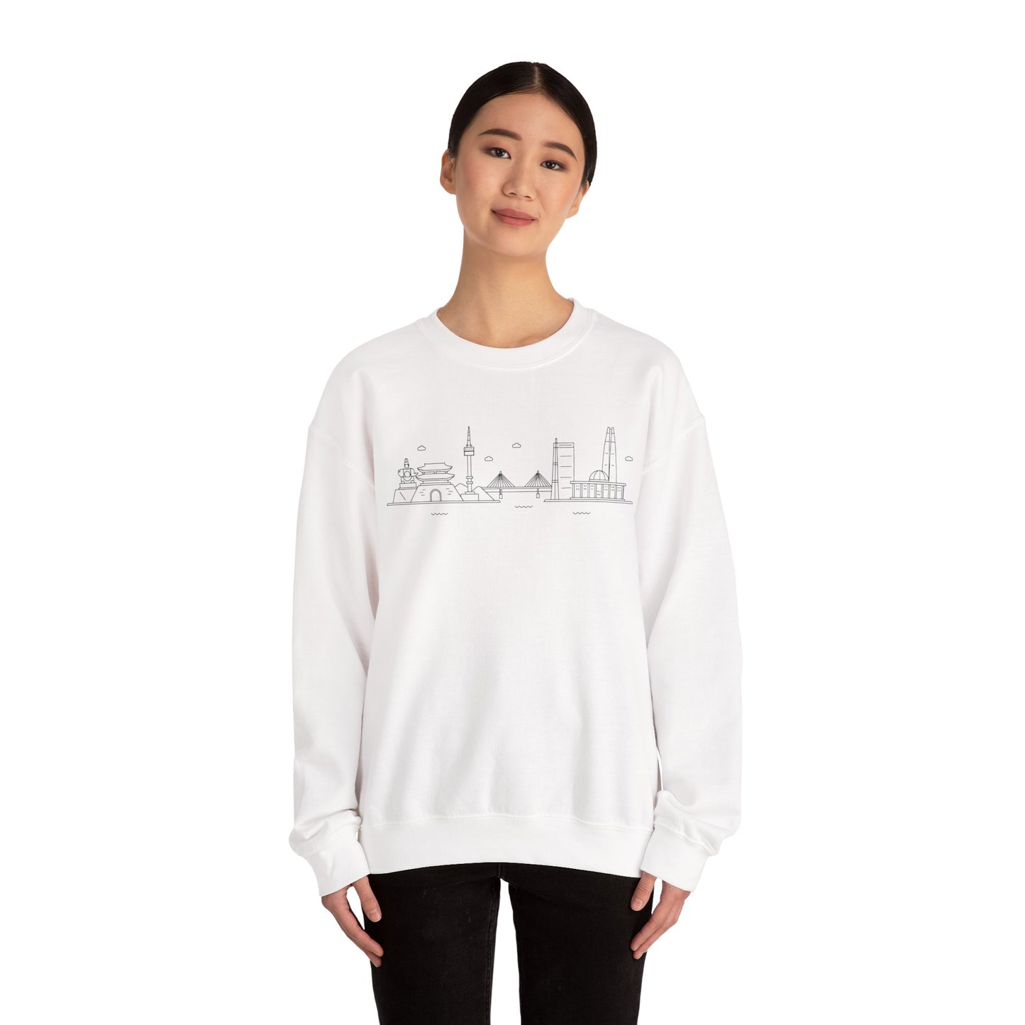 Seoul Skyline Unisex Crewneck Sweatshirt