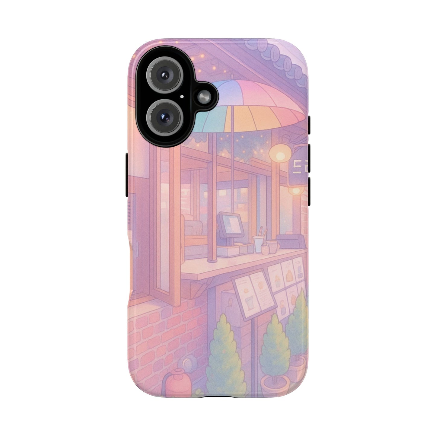 Pastel Café Phone Case — Cute Aesthetic City Shop iPhone Cover