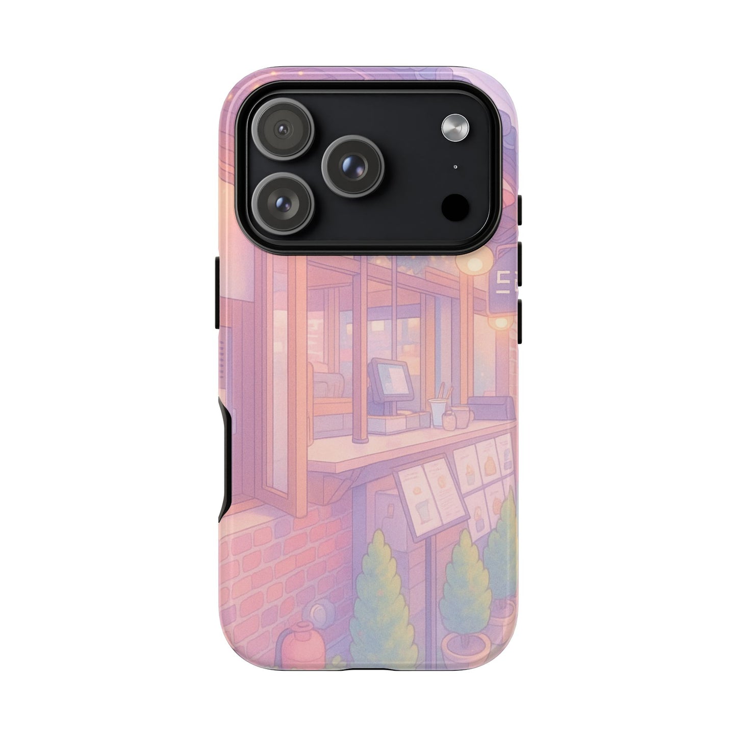 Pastel Café Phone Case — Cute Aesthetic City Shop iPhone Cover