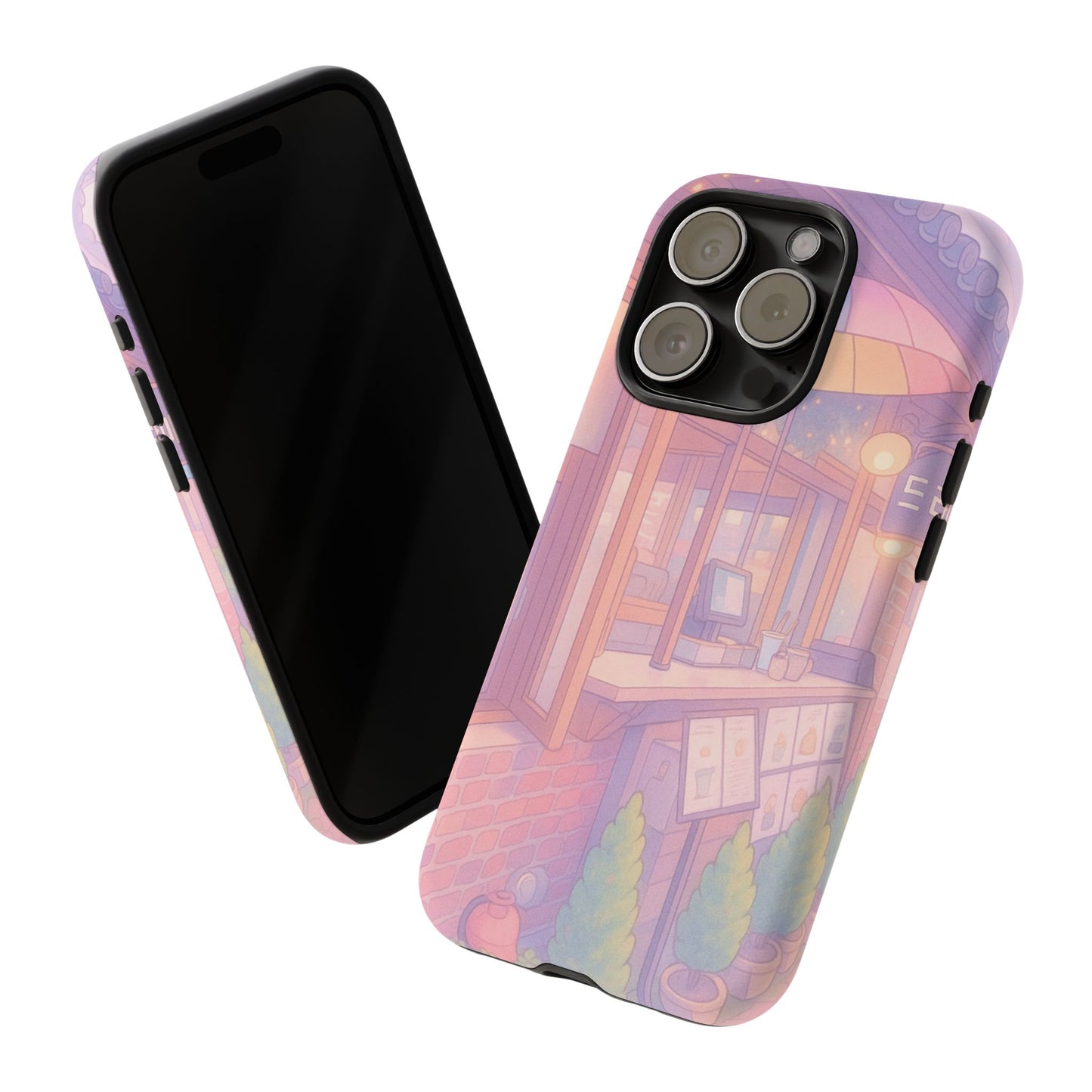 Pastel Café Phone Case — Cute Aesthetic City Shop iPhone Cover