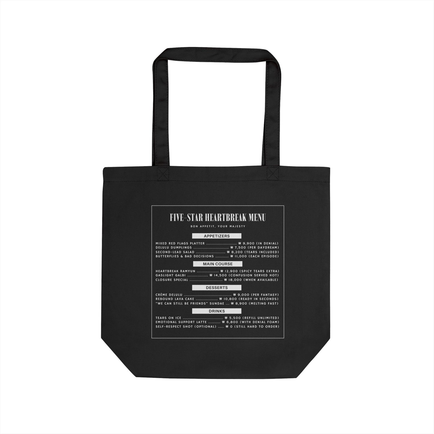 Five-Star Heartbreak Menu Eco Tote Bag (S)