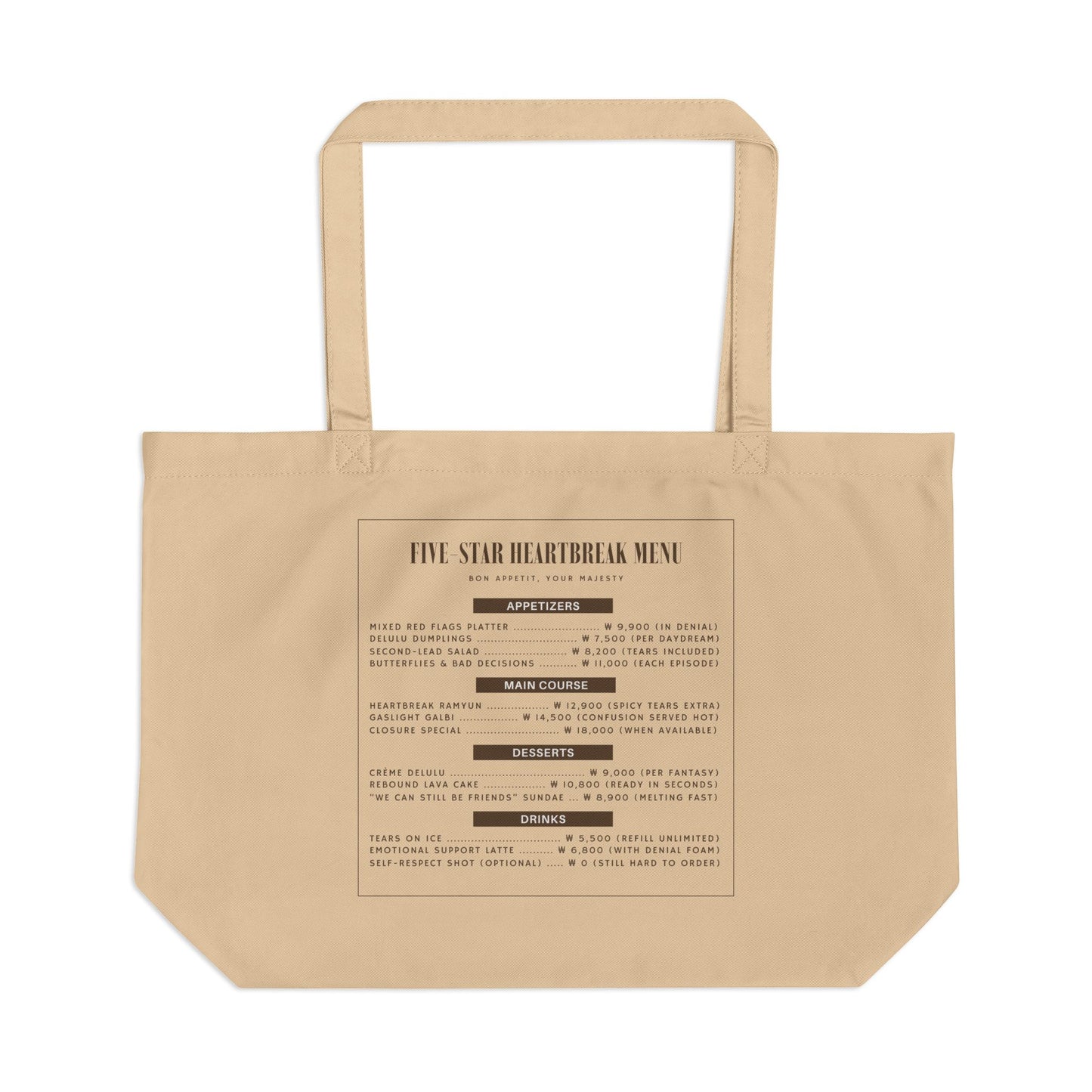 Five-Star Heartbreak Menu Eco Tote Bag (L)