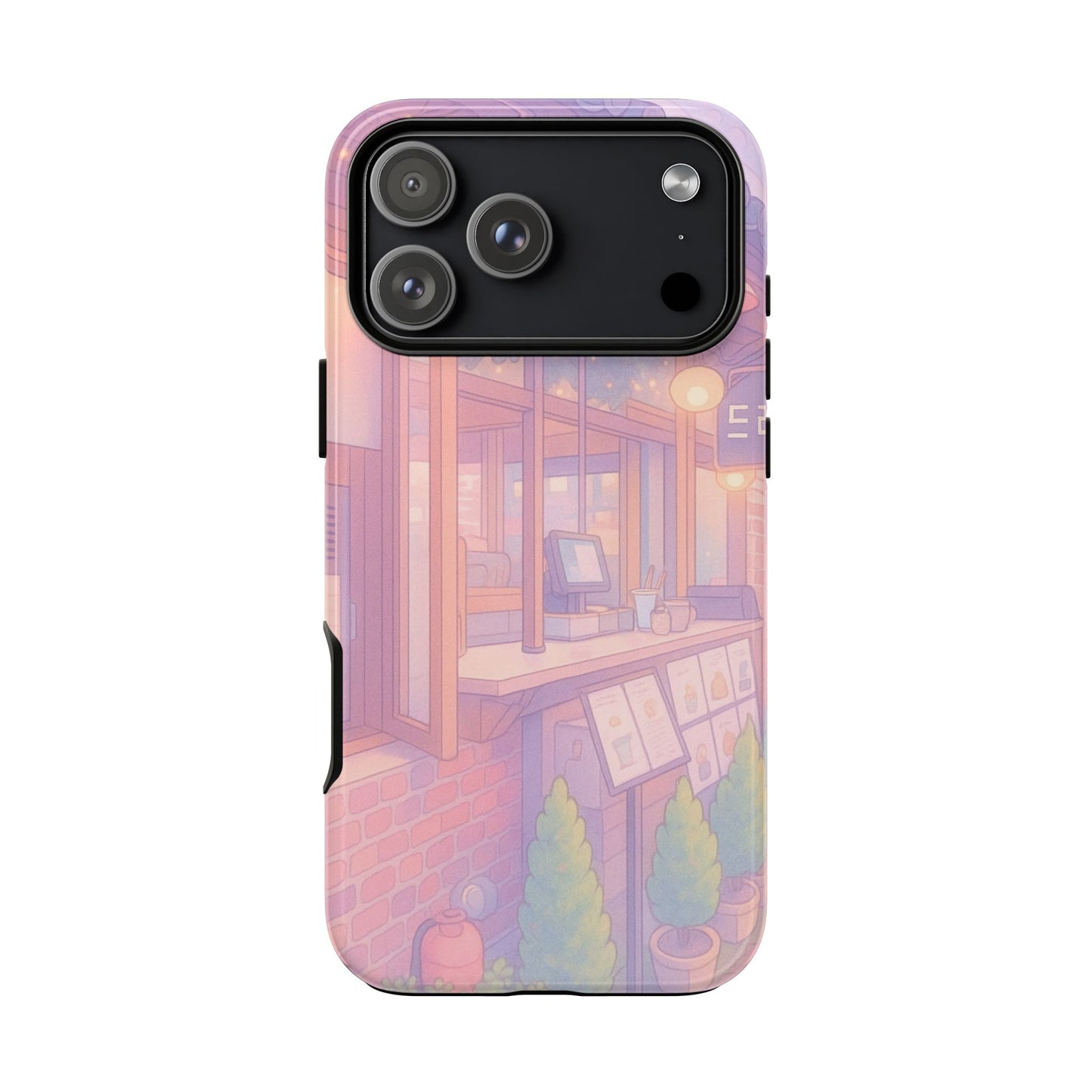 Pastel Café Phone Case — Cute Aesthetic City Shop iPhone Cover