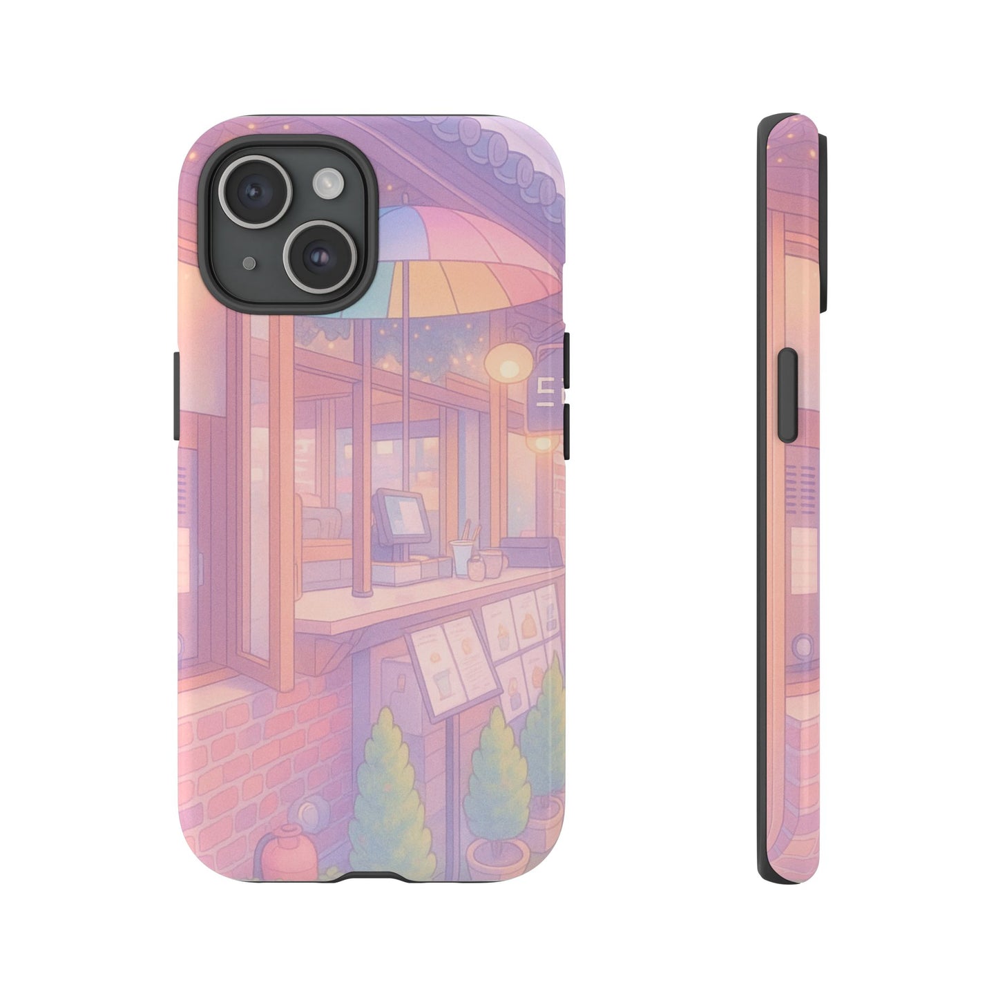 Pastel Café Phone Case — Cute Aesthetic City Shop iPhone Cover