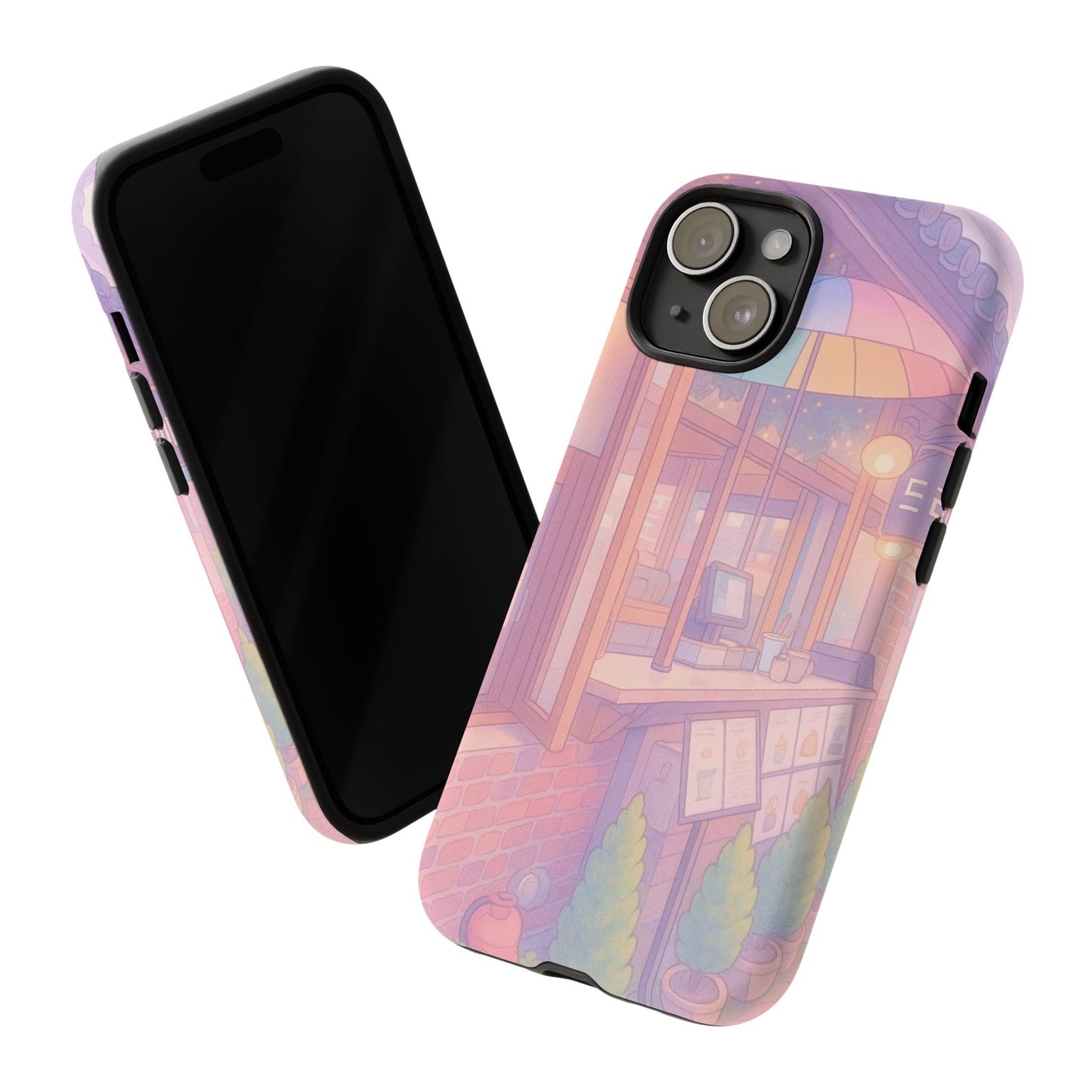 Pastel Café Phone Case — Cute Aesthetic City Shop iPhone Cover