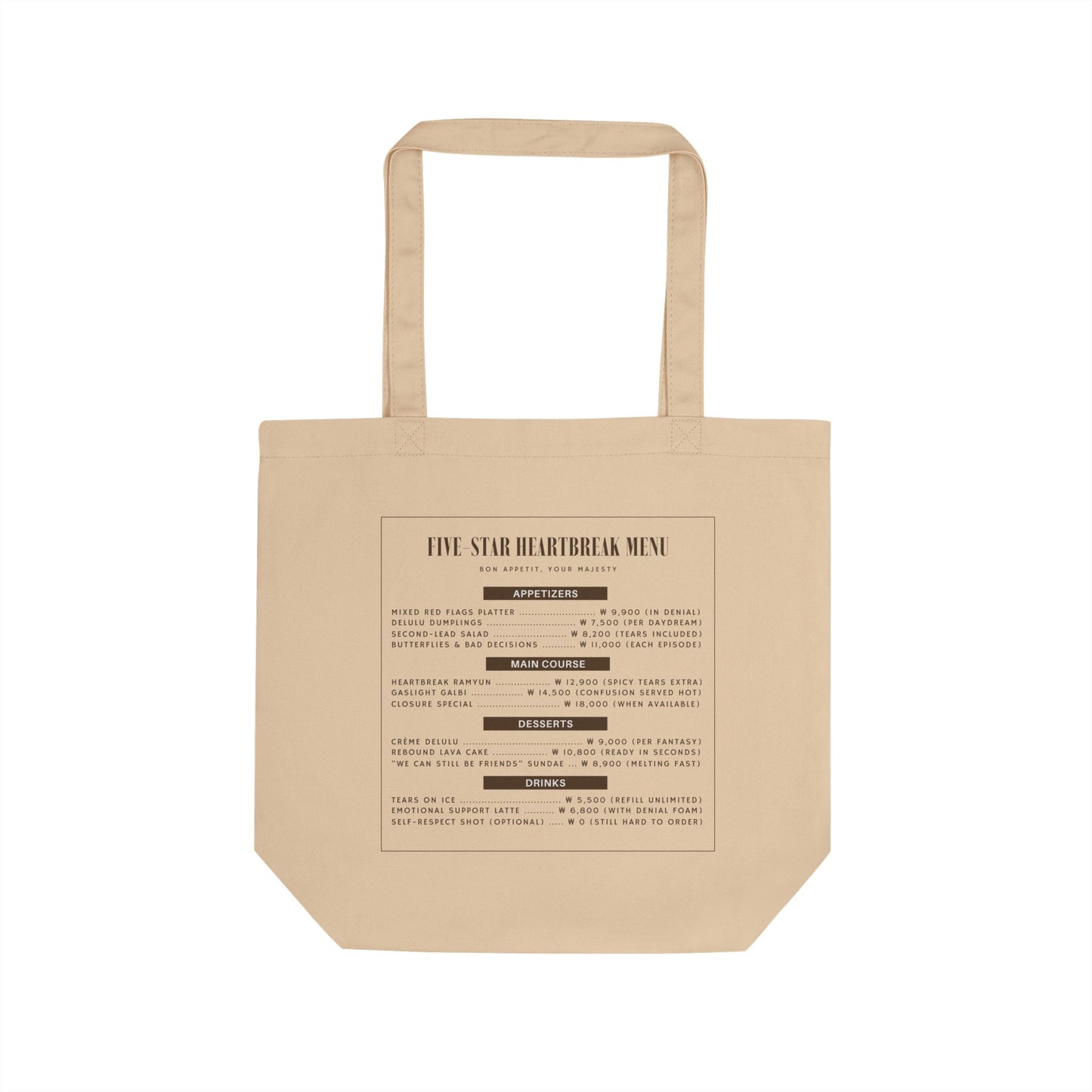 Five-Star Heartbreak Menu Eco Tote Bag (S)