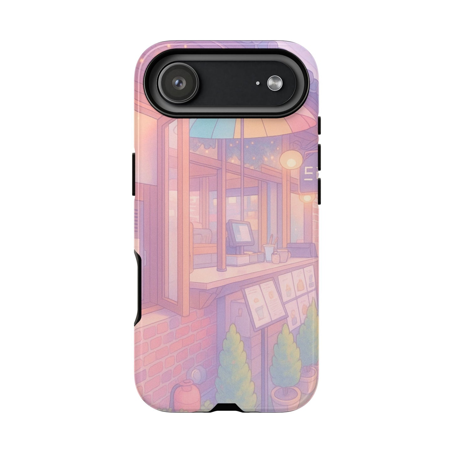 Pastel Café Phone Case — Cute Aesthetic City Shop iPhone Cover