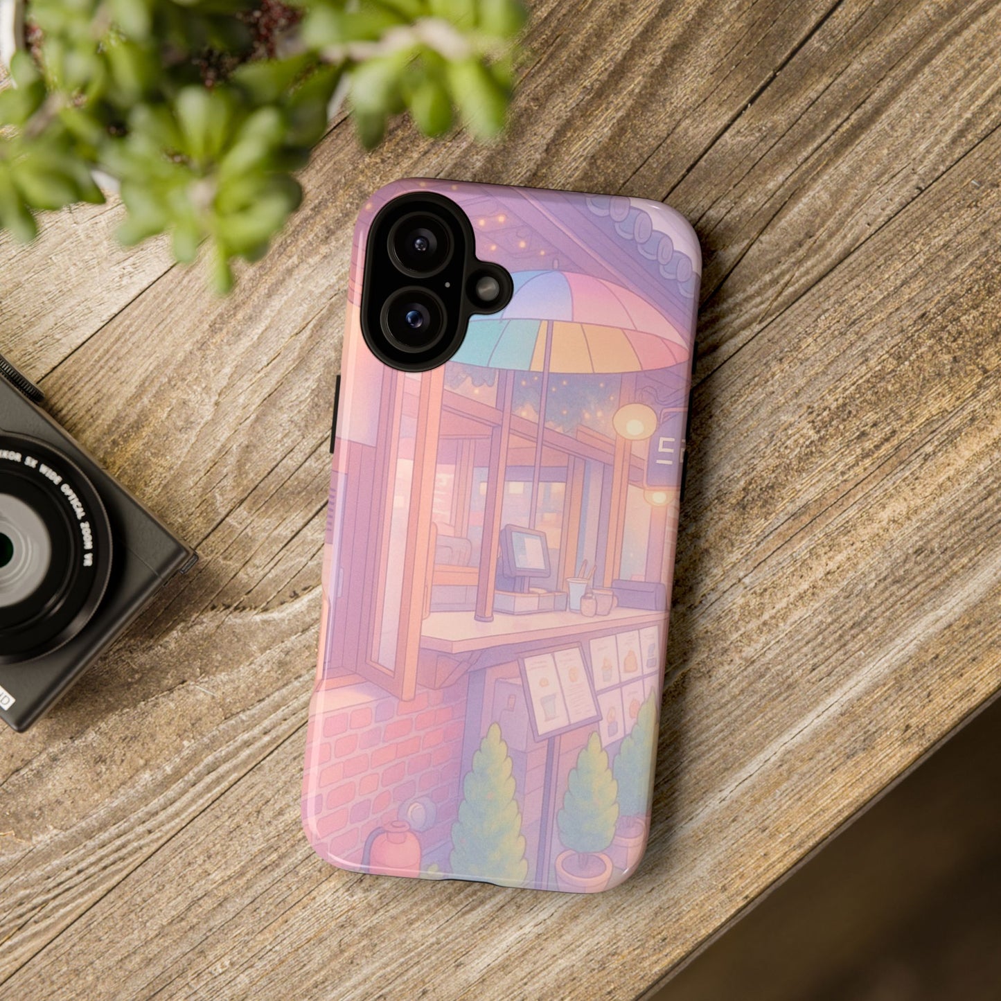 Pastel Café Phone Case — Cute Aesthetic City Shop iPhone Cover