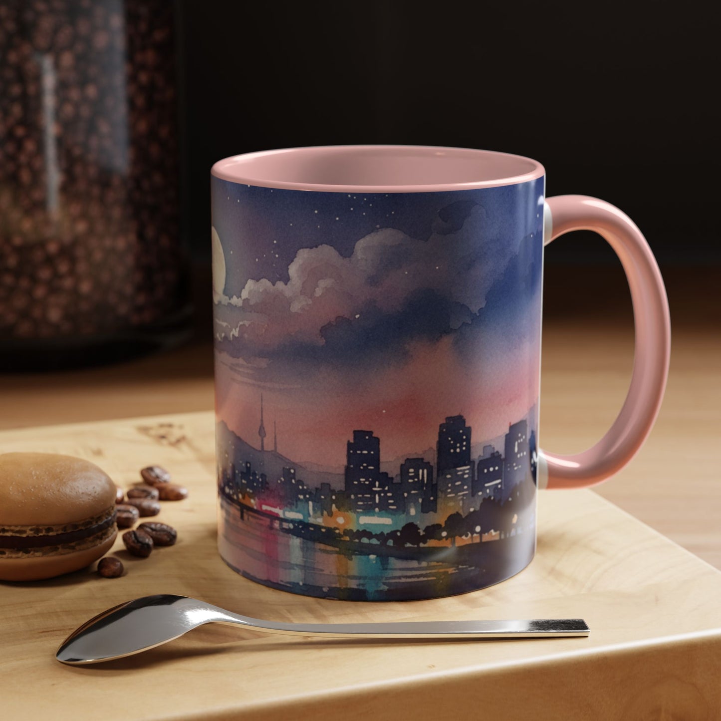 Seoul Skyline Mug | Korean Aesthetic Cup | Cozy K-drama Inspired Gift
