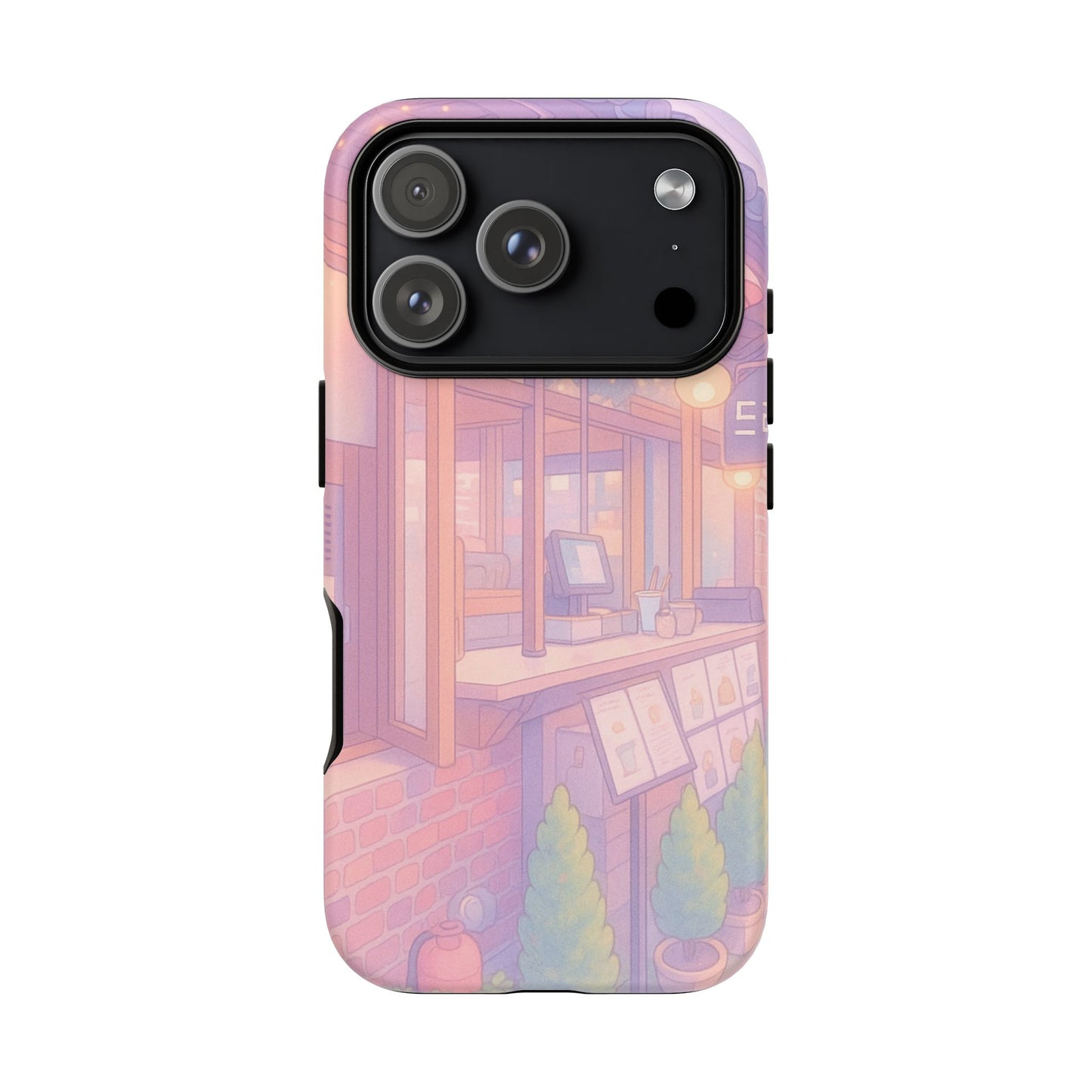 Pastel Café Phone Case — Cute Aesthetic City Shop iPhone Cover