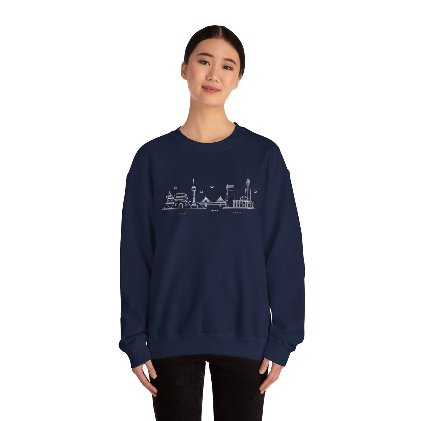 Seoul Skyline Unisex Crewneck Sweatshirt
