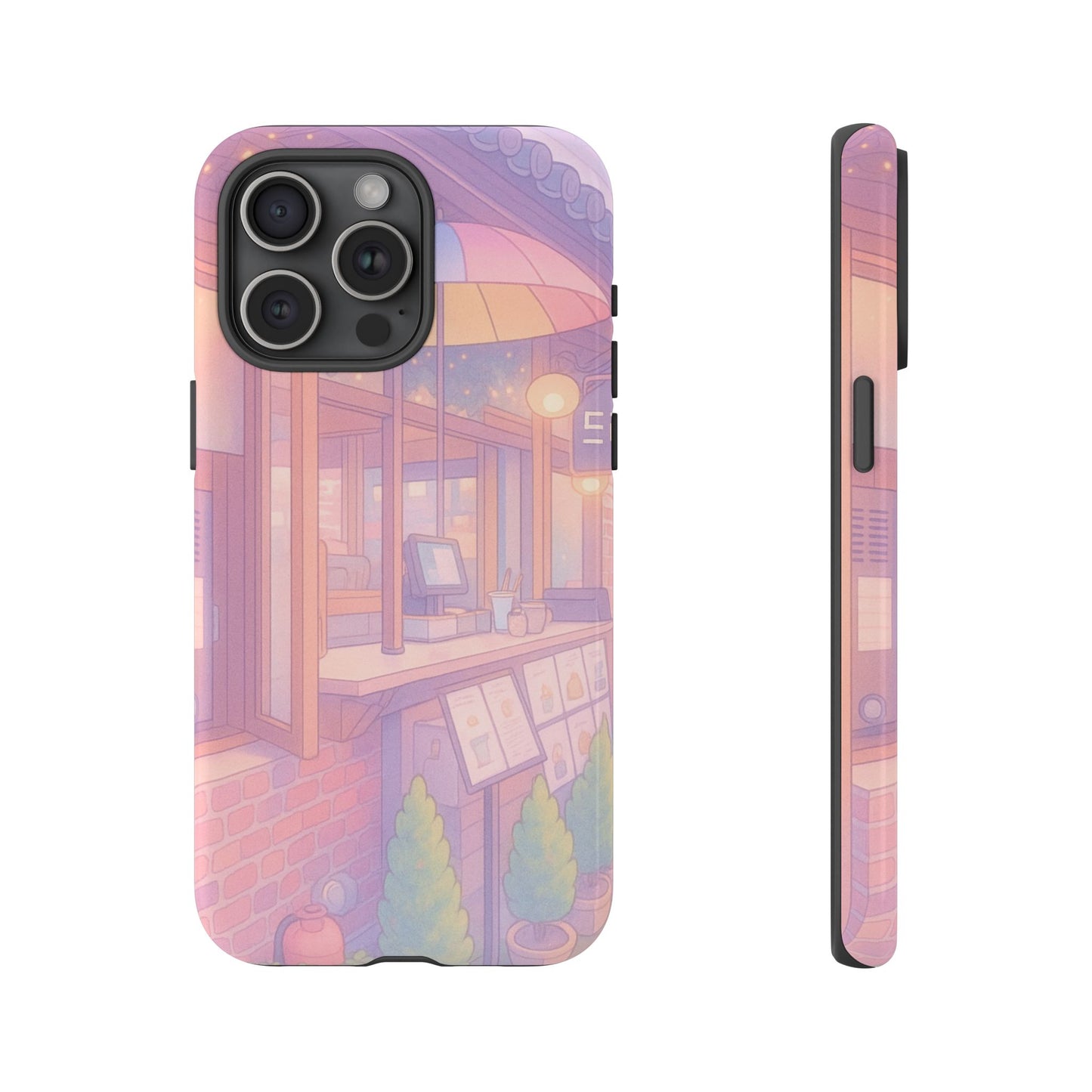 Pastel Café Phone Case — Cute Aesthetic City Shop iPhone Cover