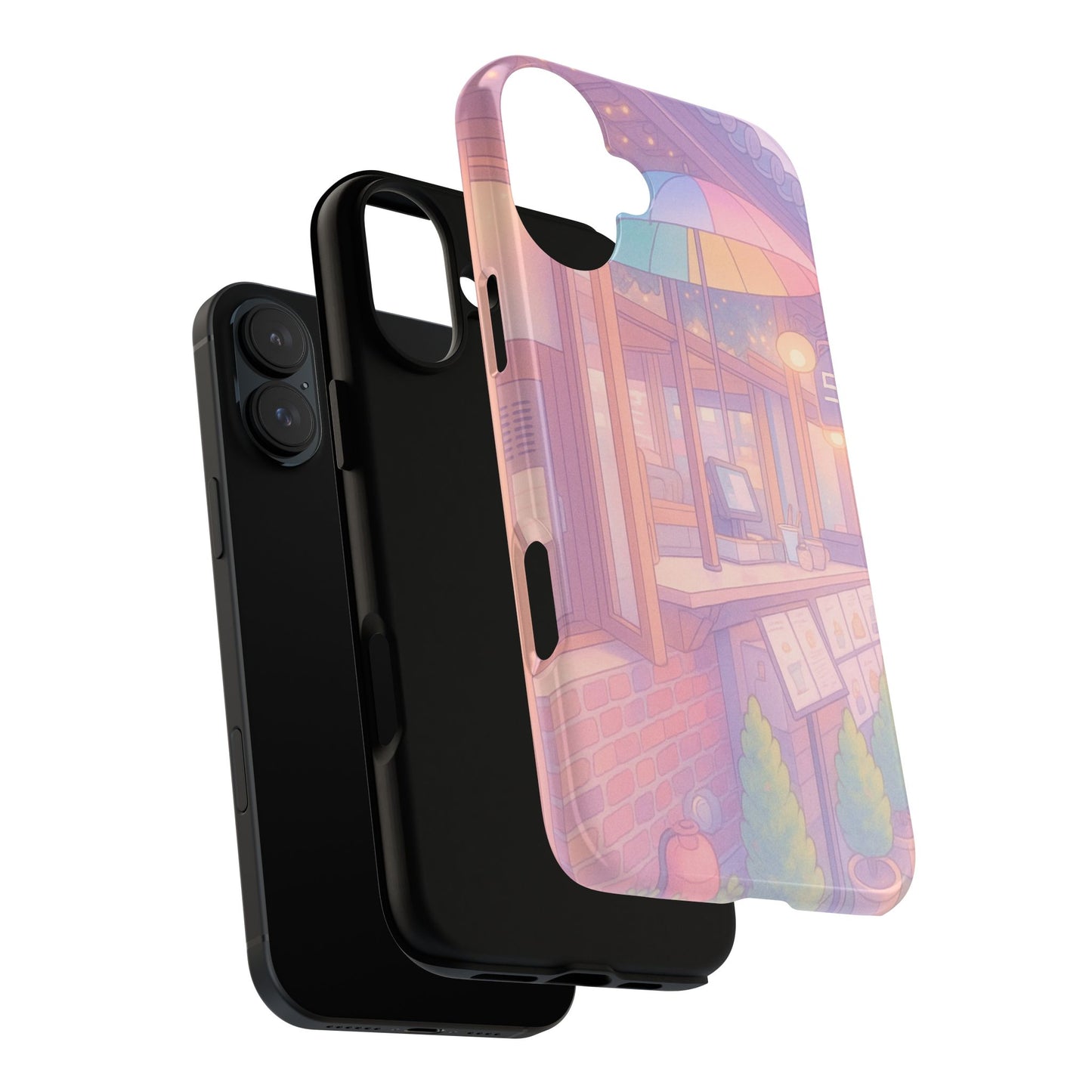 Pastel Café Phone Case — Cute Aesthetic City Shop iPhone Cover