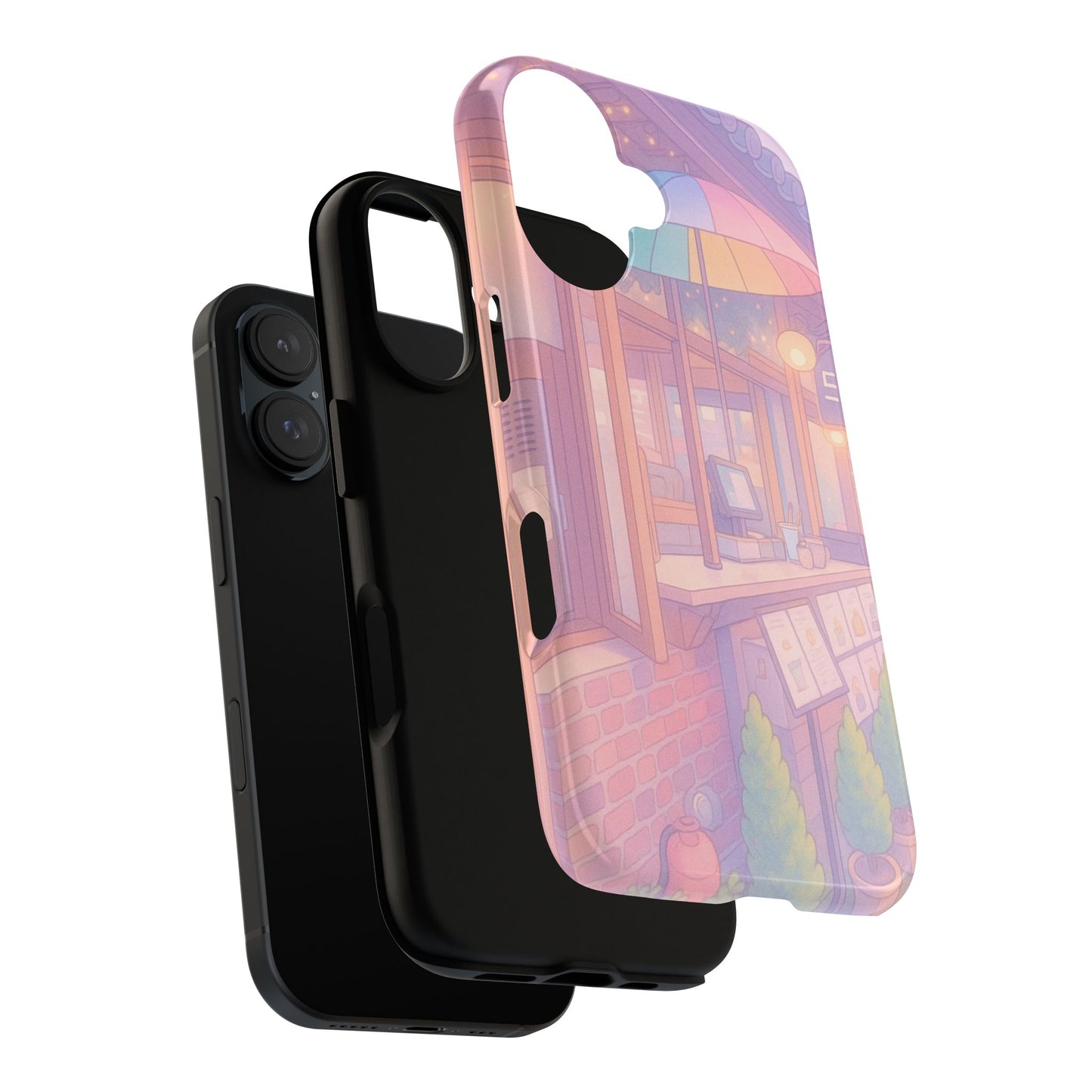 Pastel Café Phone Case — Cute Aesthetic City Shop iPhone Cover