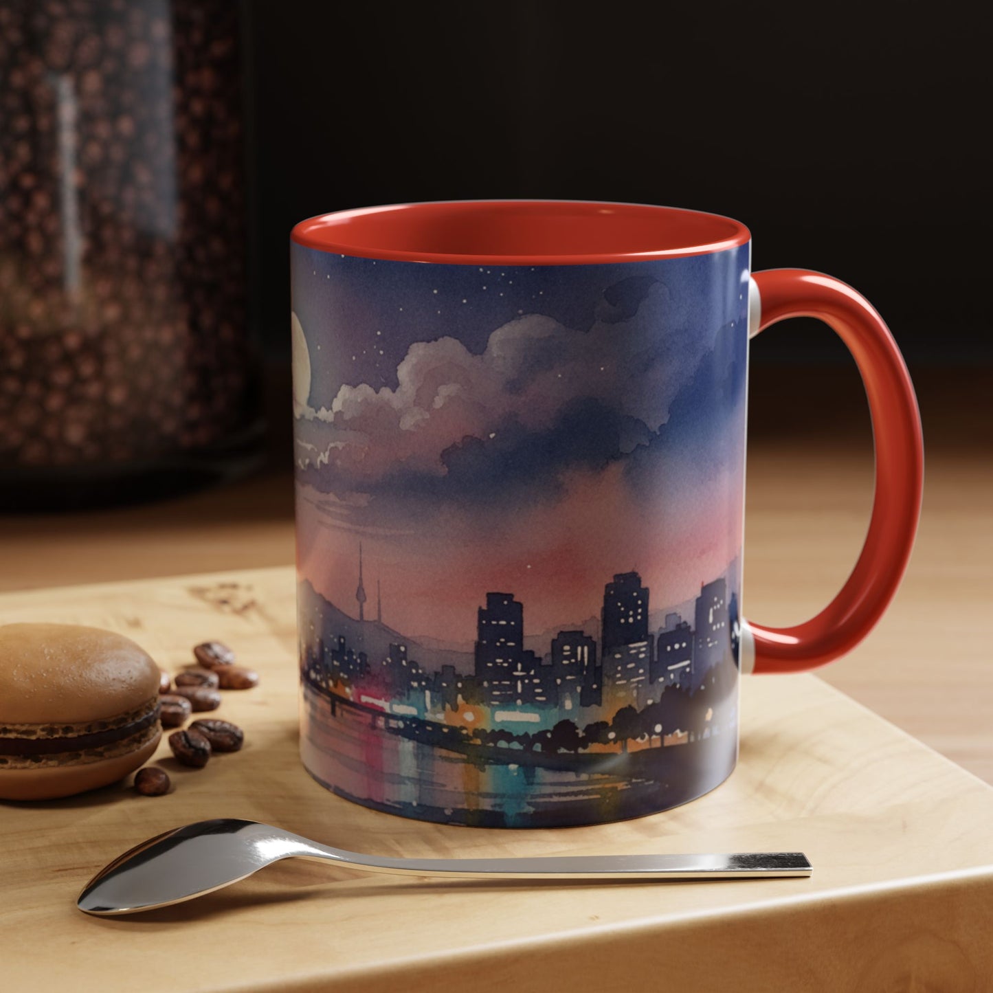 Seoul Skyline Mug | Korean Aesthetic Cup | Cozy K-drama Inspired Gift