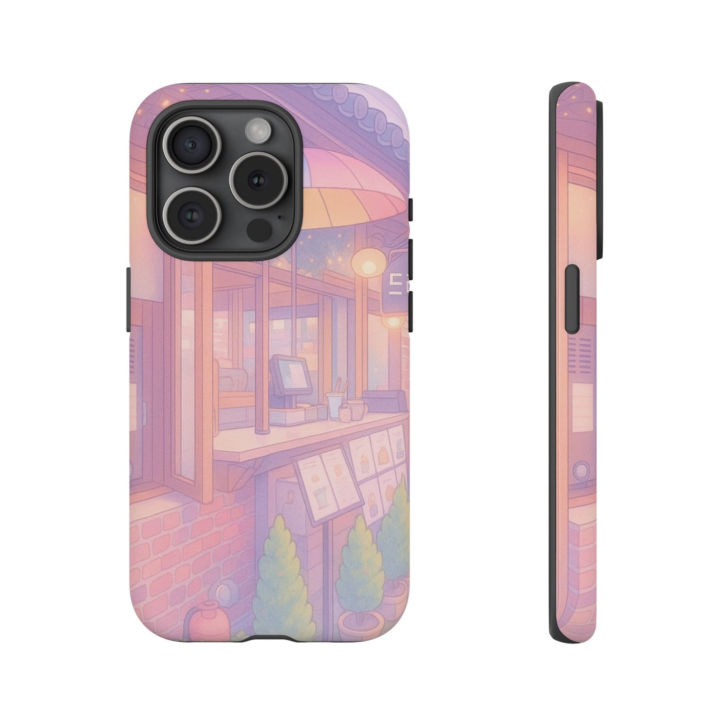 Pastel Café Phone Case — Cute Aesthetic City Shop iPhone Cover