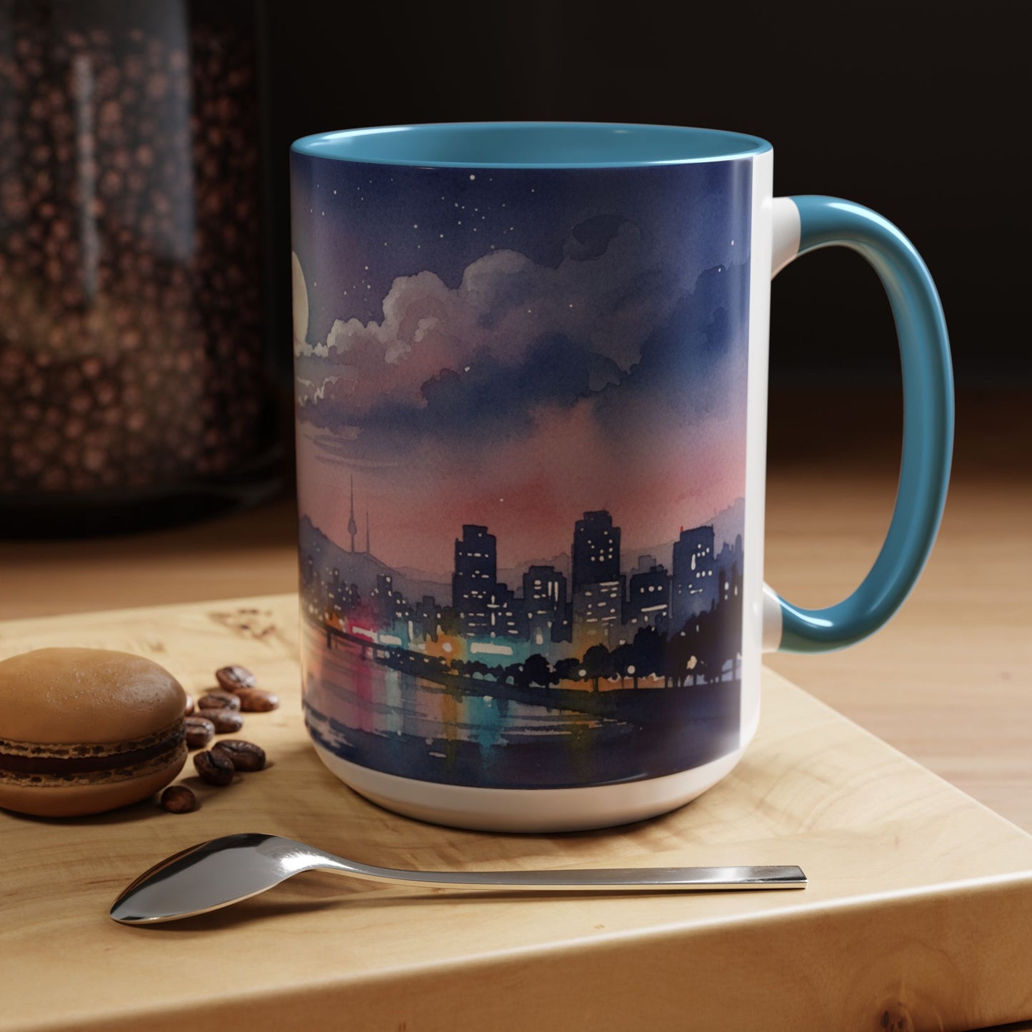 Seoul Skyline Mug | Korean Aesthetic Cup | Cozy K-drama Inspired Gift